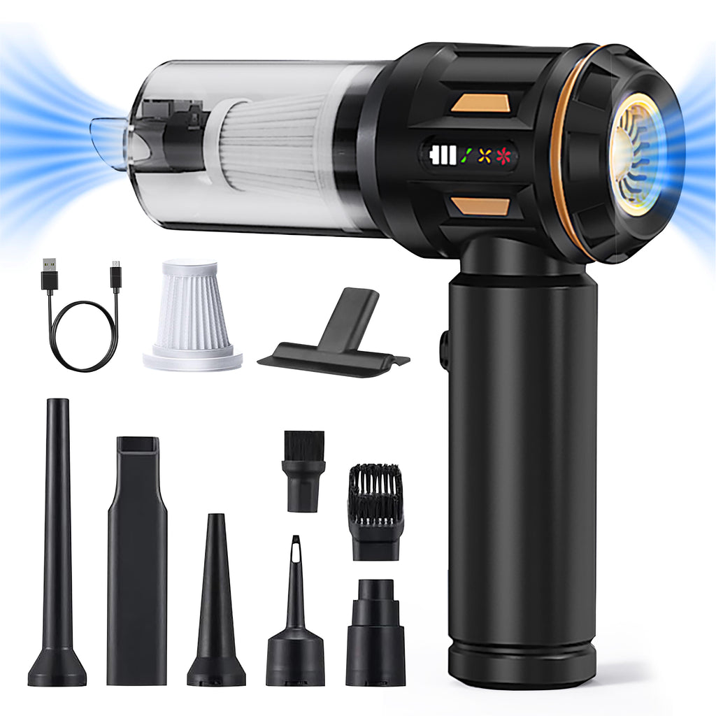 Tandora® Krachtige Air duster Ultimate pro - 95.000RPM - Blazen & Zuigen - oplaadbaar & Draadloos - perslucht - Compressed air - stofreiniger - Computer schoonmaakartikelen- zwart