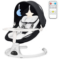 DreamSoothe® - Baby Swing - Elektrische Babyschommel - Automatische Wipstoel voor je Baby - Schommelstoel - Babyswing - Uitneembare Wasbare Wipstoelhoes-zwart\wit