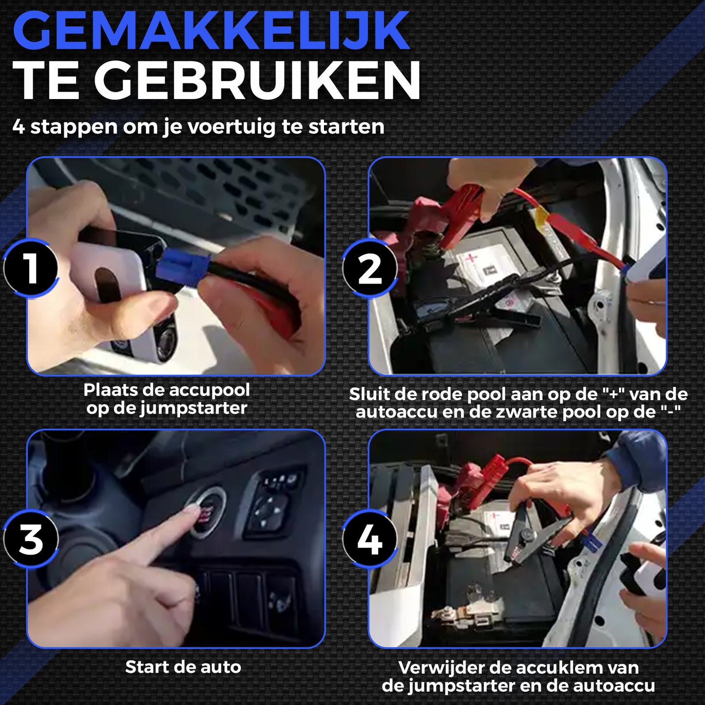 Tandora Jumpstarter voor auto 12K mAh