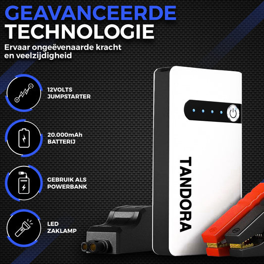 Tandora Jumpstarter voor auto 12K mAh
